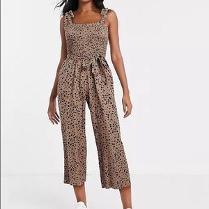 Abercrombie Wide-leg Tie Shouder Jumpsuit